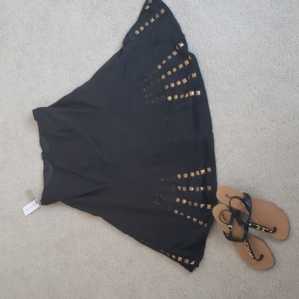 Black ultra suede skirt